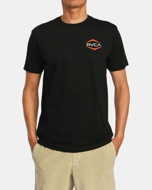 Rvca Astro Hex Short Sleeve TShirt Black Men Short Sleeves