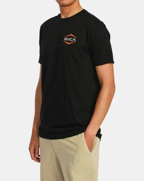 Rvca Astro Hex Short Sleeve TShirt Black Men Short Sleeves