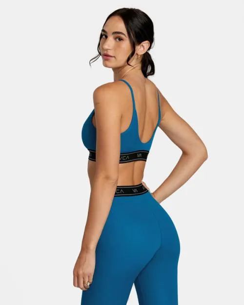 Rvca Base Sports Bra Teal SportWomen Tops