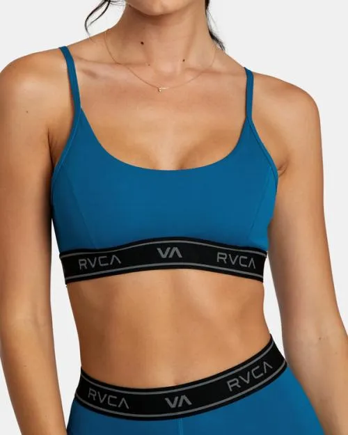 Rvca Base Sports Bra Teal SportWomen Tops