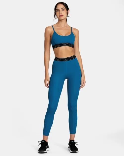 Rvca Base Sports Bra Teal SportWomen Tops