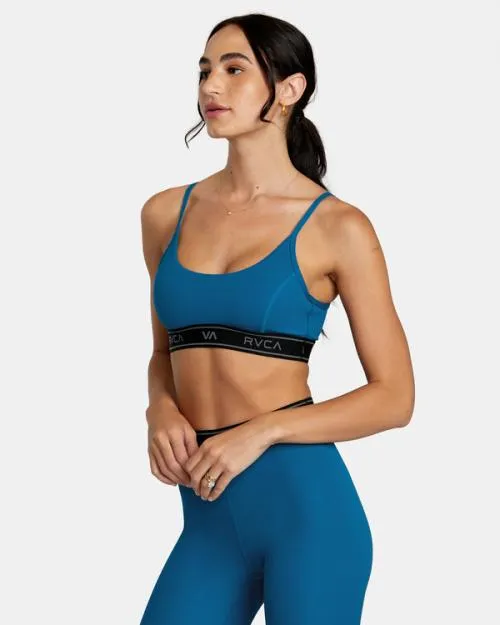 Rvca Base Sports Bra Teal SportWomen Tops