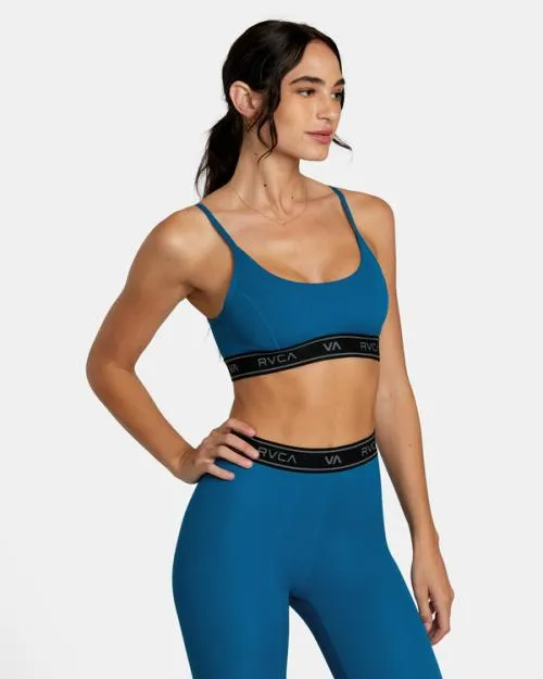 Rvca Base Sports Bra Teal SportWomen Tops