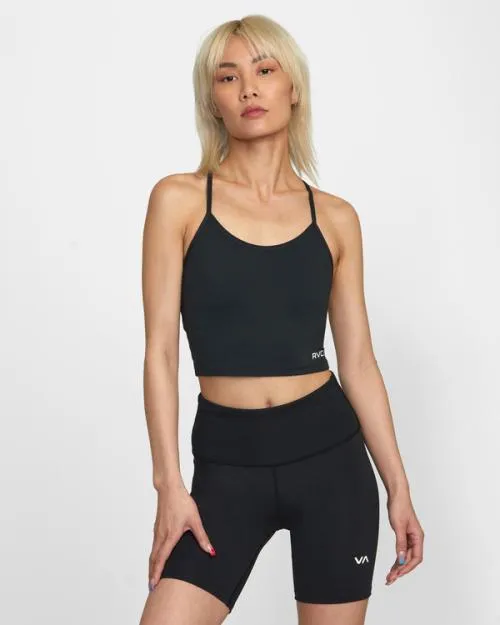 Rvca Base Tank Sports Bra Black SportWomen Tops