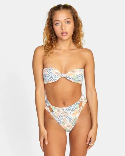 Rvca Bazaar High Rise Cheeky Bikini Bottoms Multi Women Bikini Bottoms