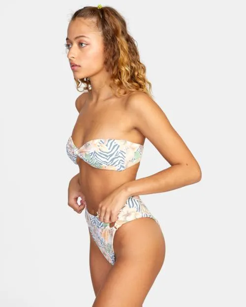 Rvca Bazaar High Rise Cheeky Bikini Bottoms Multi Women Bikini Bottoms