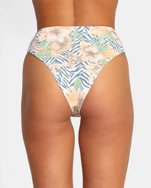 Rvca Bazaar High Rise Cheeky Bikini Bottoms Multi Women Bikini Bottoms