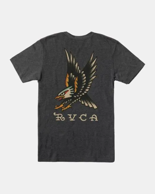 Rvca Bert Eagle TShirt Black Men Short Sleeves