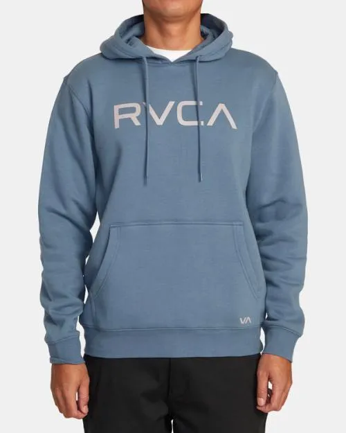 Rvca Big Pullover Hoodie Industrial Blue Men Hoodies and Sweatshirts