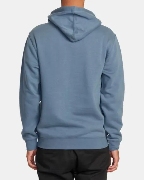 Rvca Big Pullover Hoodie Industrial Blue Men Hoodies and Sweatshirts