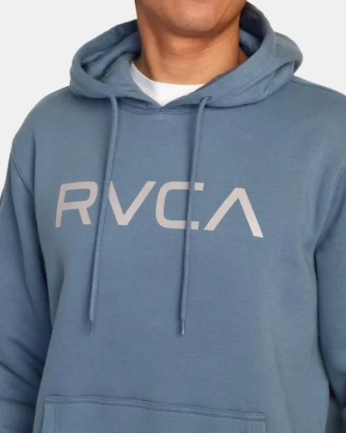 Rvca Big Pullover Hoodie Industrial Blue Men Hoodies and Sweatshirts