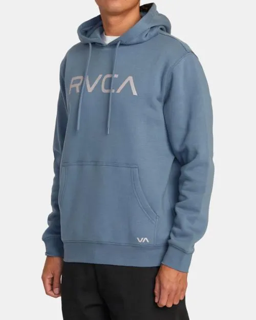 Rvca Big Pullover Hoodie Industrial Blue Men Hoodies and Sweatshirts