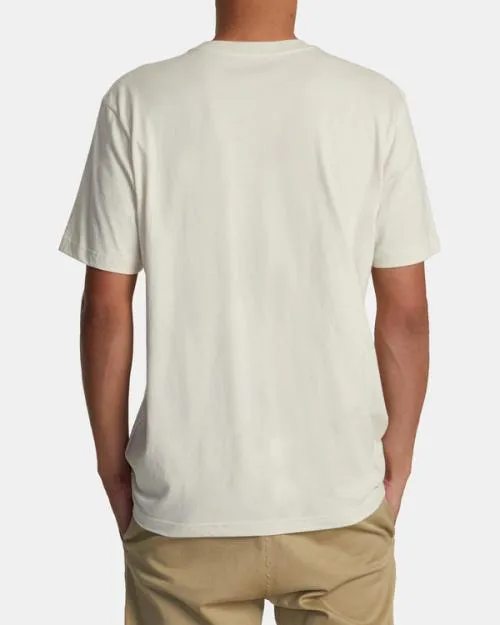 Rvca Big Short Sleeve TShirt Silver Bleach Men Tees and Tanks