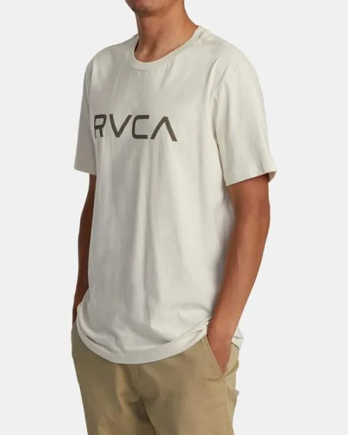 Rvca Big Short Sleeve TShirt Silver Bleach Men Tees and Tanks