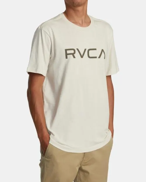 Rvca Big Short Sleeve TShirt Silver Bleach Men Tees and Tanks