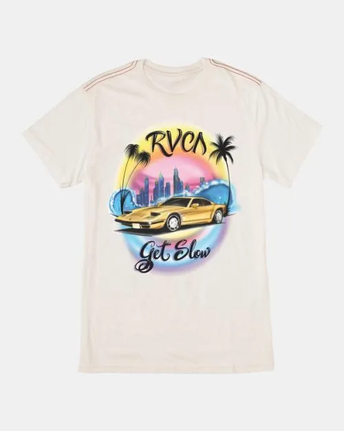 Rvca Boy039s Get Slow TShirt Antique White Boys Tees and Tanks