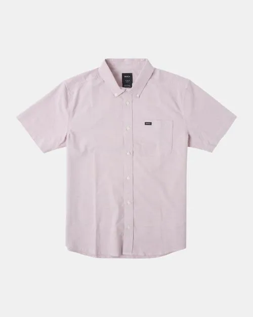 Rvca Boy039s That039ll Do Stretch Short Sleeve Shirt Lavender Boys Shirts and Flannels