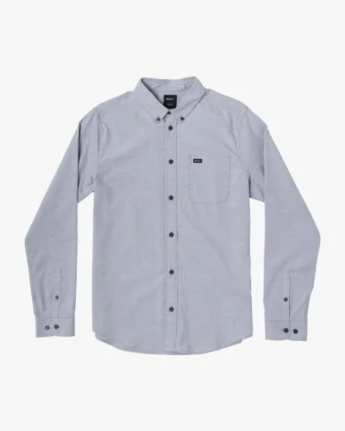 Rvca Boys That039ll Do Stretch Long Sleeve Shirt Pavement Boys Shirts and Flannels