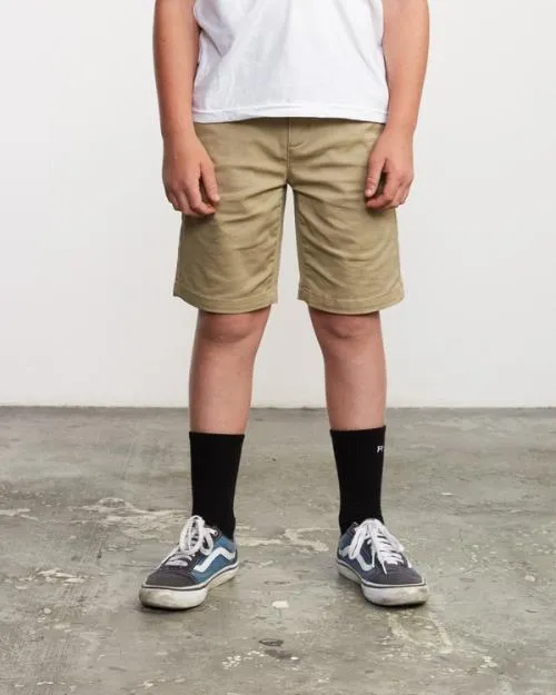 Rvca Boys Weekday Stretch Short Khaki Boys Shorts