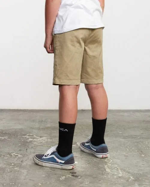 Rvca Boys Weekday Stretch Short Khaki Boys Shorts