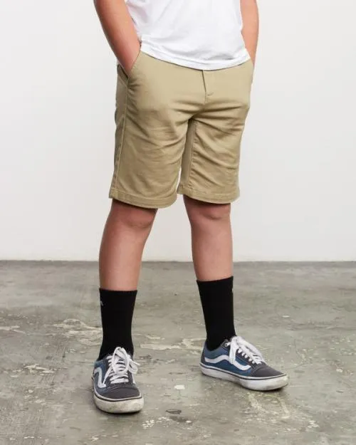 Rvca Boys Weekday Stretch Short Khaki Boys Shorts