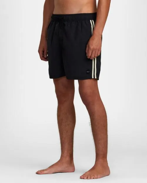 Rvca Breakout Elastic Waist Boardshorts 16034 Black Men Boardshorts