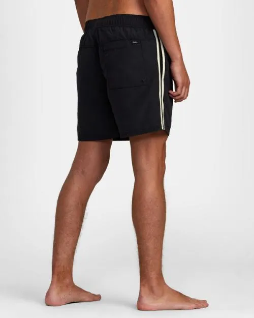 Rvca Breakout Elastic Waist Boardshorts 16034 Black Men Boardshorts