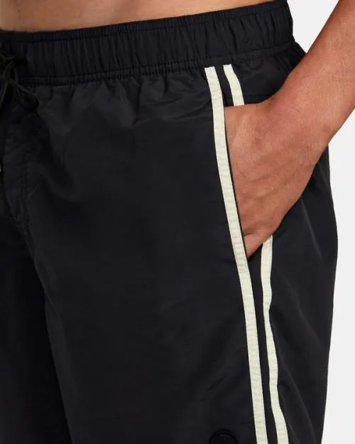 Rvca Breakout Elastic Waist Boardshorts 16034 Black Men Boardshorts