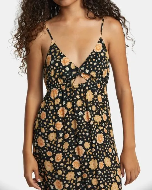 Rvca Breakthrough Midi Dress Rvca Black Women Dresses and Rompers