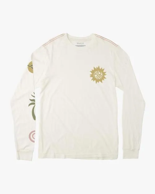 Rvca Breeze Long Sleeve Tee Antique White Men Tees and Tanks