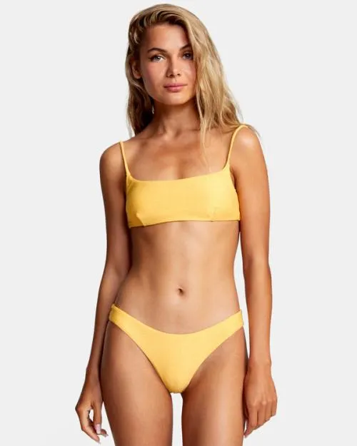 Rvca Brightside Bralette Bikini Top Marigold Women Bikini Tops