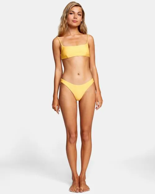 Rvca Brightside Bralette Bikini Top Marigold Women Bikini Tops