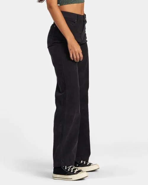 Rvca Coco Corduroy Wide Leg Pants Rvca Black Women Pants