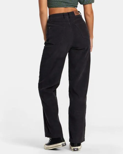 Rvca Coco Corduroy Wide Leg Pants Rvca Black Women Pants