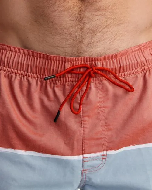 Rvca County Elastic Waist Boardshorts 17034 Warm Red Men Boardshorts