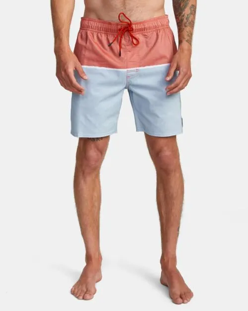 Rvca County Elastic Waist Boardshorts 17034 Warm Red Men Boardshorts