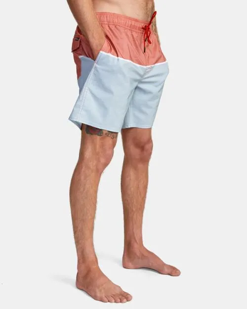 Rvca County Elastic Waist Boardshorts 17034 Warm Red Men Boardshorts