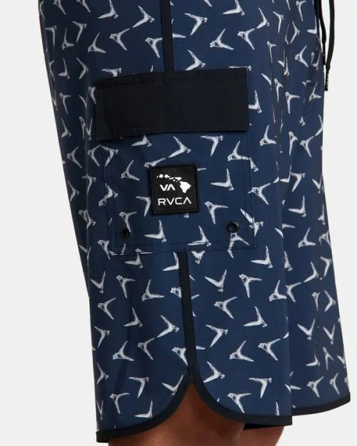 Rvca Hawaii Legend And Mana 20034 Boardshorts Moody Blue Men Boardshorts