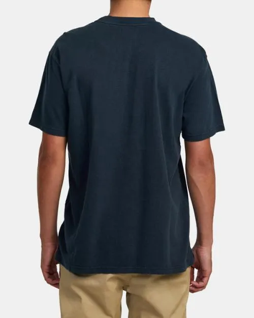 Rvca HiGrade Hemp Tee Indigo Men Short Sleeves