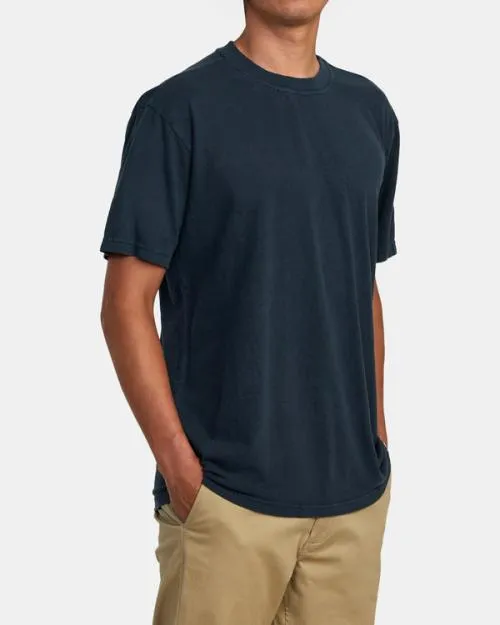 Rvca HiGrade Hemp Tee Indigo Men Short Sleeves