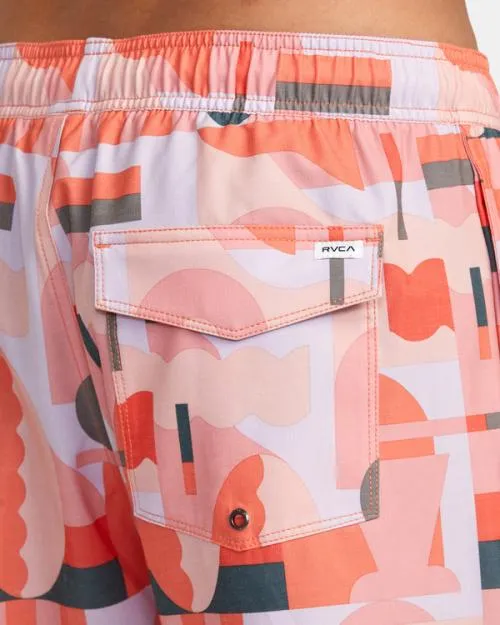 Rvca Jesse Brown 17034 Elastic Waist Boardshorts Fiesta Men Boardshorts