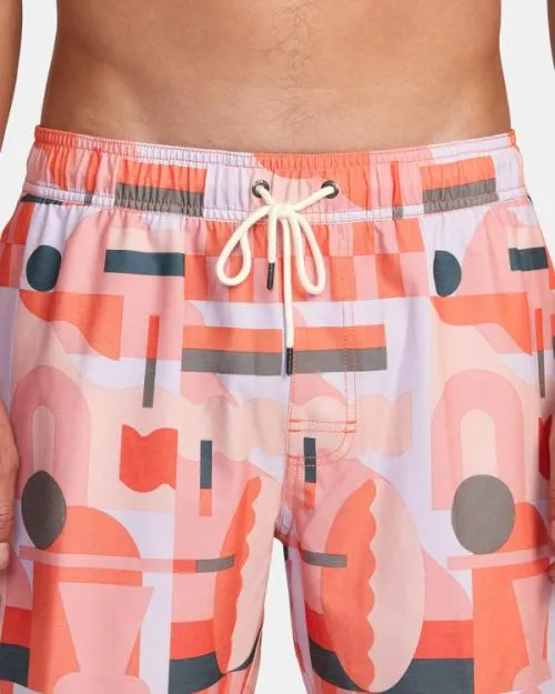 Rvca Jesse Brown 17034 Elastic Waist Boardshorts Fiesta Men Boardshorts