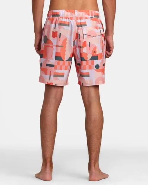 Rvca Jesse Brown 17034 Elastic Waist Boardshorts Fiesta Men Boardshorts