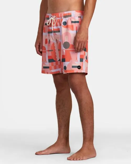 Rvca Jesse Brown 17034 Elastic Waist Boardshorts Fiesta Men Boardshorts
