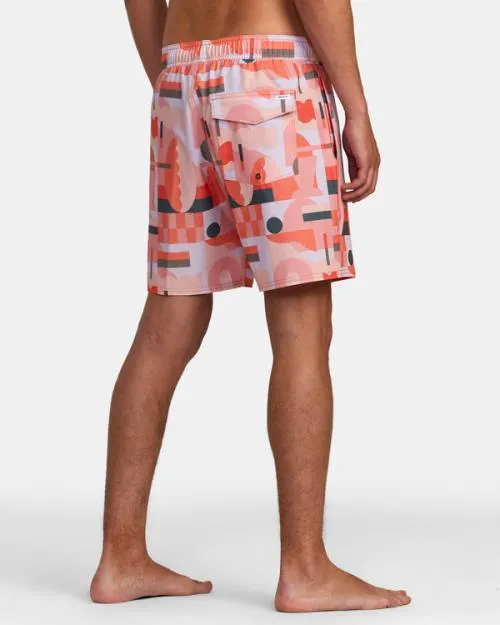 Rvca Jesse Brown 17034 Elastic Waist Boardshorts Fiesta Men Boardshorts