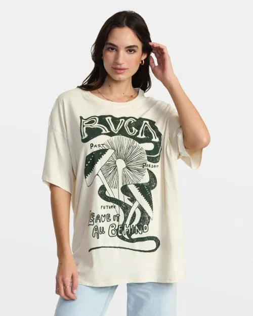 Rvca Leave Behind TShirt Latte Women Tees and Tanks