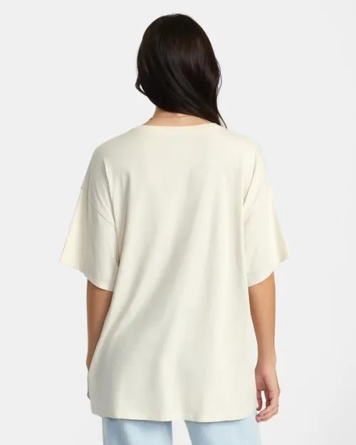 Rvca Leave Behind TShirt Latte Women Tees and Tanks