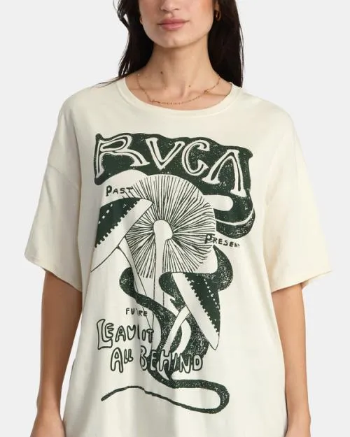 Rvca Leave Behind TShirt Latte Women Tees and Tanks
