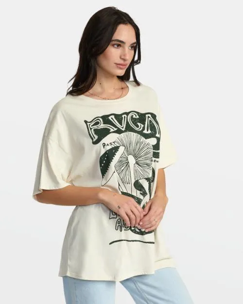 Rvca Leave Behind TShirt Latte Women Tees and Tanks