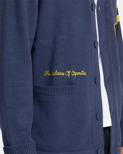 Rvca Letterman Sweater Moody Blue Men Sweaters